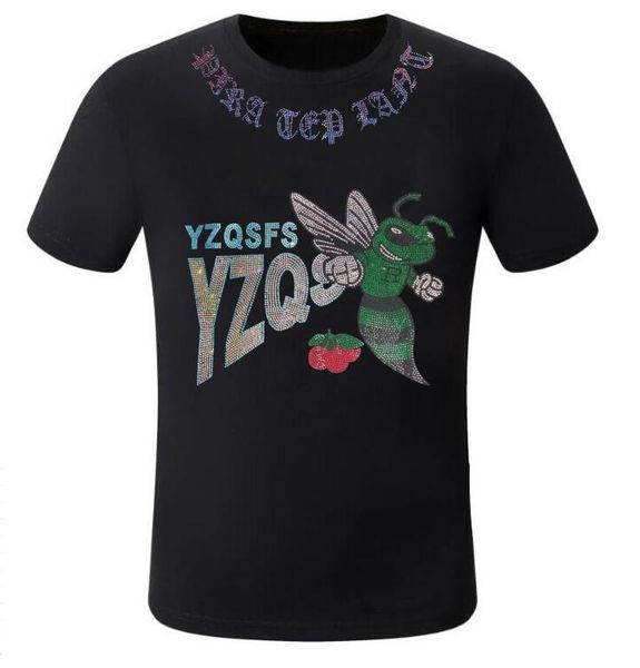 

borunke designer rhinestone t shirt 4 color brand designer top, White;black