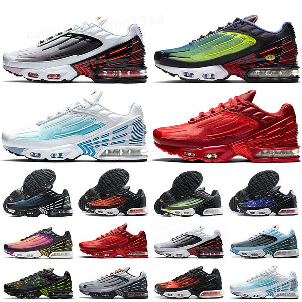 

men designer trainers women mens tn 3 plus running shoes ghost green aqua laser blue obsidian mesh triple white crater multi black iridescen