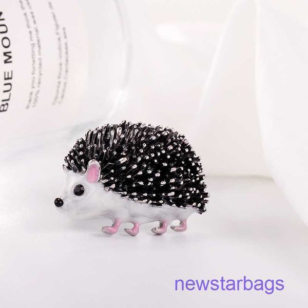 

factory outlet wholesale brooches jewelry trendy upscale personality cute cartoon oil drop little hedgehog animal brooch pin, Gray