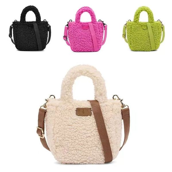 

designer mini ugg clutch bags luxury winter new sweet adeline sherpa fashion handbag designer malibel shoulder bag socialite temperament han
