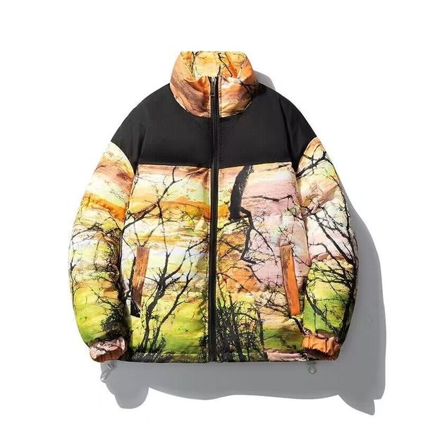 

2022 down jacket men winter graffiti jacket windproof coat streetwear oversized funny hiphop jackets for, Black;brown