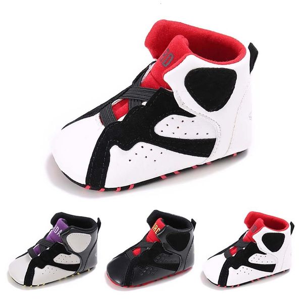

sneakers soft for baby boys shoes born pu leather first walker babies girl crib babe sports anti slip infant toddler sneaker 230106, Black;red
