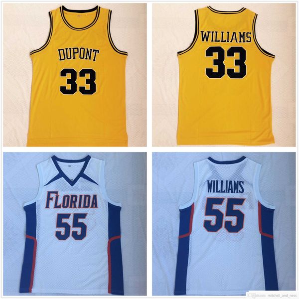 

stitched mens ncaa college basketball jerseys white chocolate jason 55 williams jersey dupont high school yellow 33 shirts s-2xl, Black