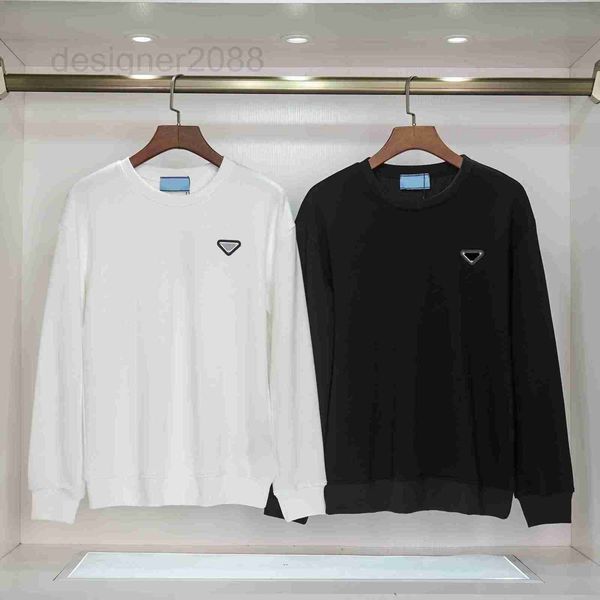 

men's hoodies & sweatshirts designer hoodie fashion men women classic triangle letter hoodies sport coats pure cotton loose lovers clo, Black