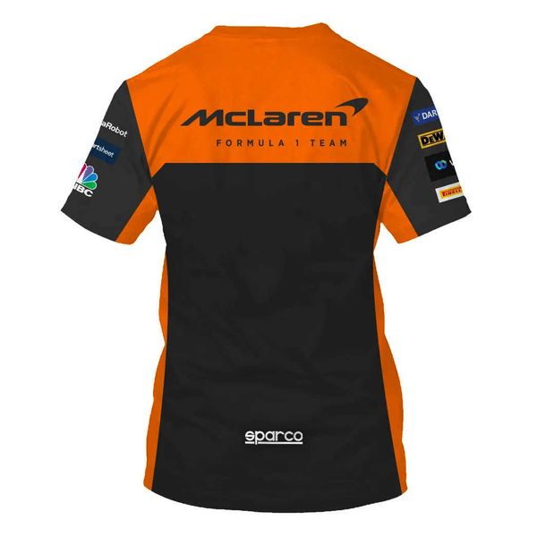 

2023 f1 team formula one t shirt men's mclaren shirts mens womens racing 3d printed o neck kids clothing jbhx, White;black