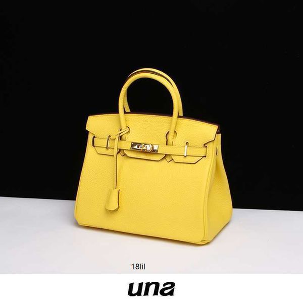 

women's 7a herme bags birkin bag yellow leather unaunaliang huangamber new layer cowhide womens handheld shoulder bi7g