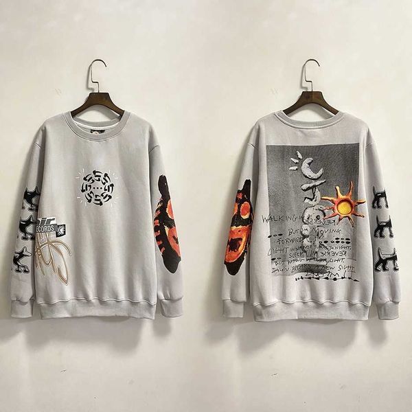 

fashion brand designer hoody autumn and winter creative letter printing loose casual men's and women's pullovers sweater, Black