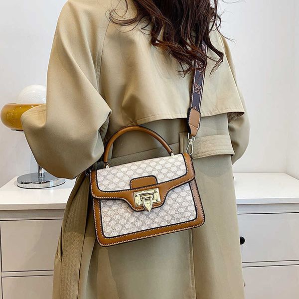 

evening bags small square 2023 new style printed hand simple color contrast grand diagonal women's bag
