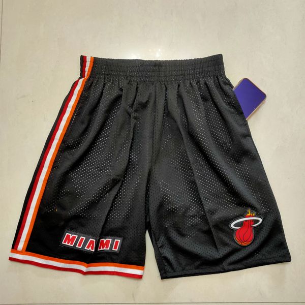 

miami''heat''shorts mens throwback basketball shorts pocket basketball jersey jimmy 22 butler 13 bam ado dwyane 3 wadej2, White;black