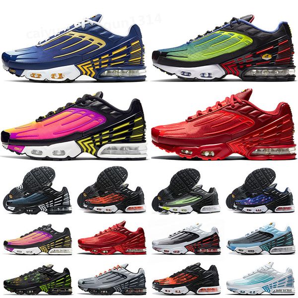 

tn plus 3 tuned iii men sports shoes laser blue white aquamarine obsidian hyper violet deep parachute ghost green triple black designer trai