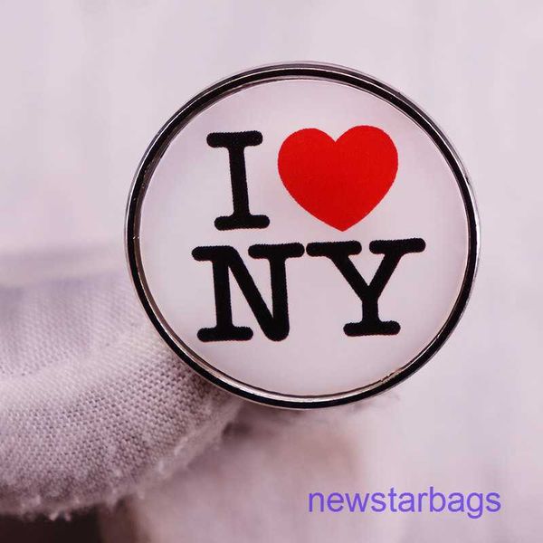 

factory outlet wholesale brooches i love the new york logo travel symbol brooch badge, Gray