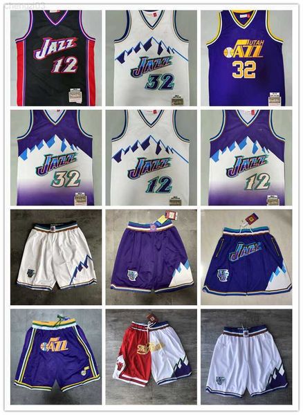 

utah''jazz''shorts mens throwback basketball shorts pocket basketball jersey john 12 stockton karl 32 maloner1iq, White;black