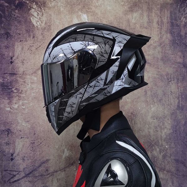 

helmets modular filp up motorcycle helmet full face racing scooter casco moto capacetes de motociclista dual visors dot approved helmets 010