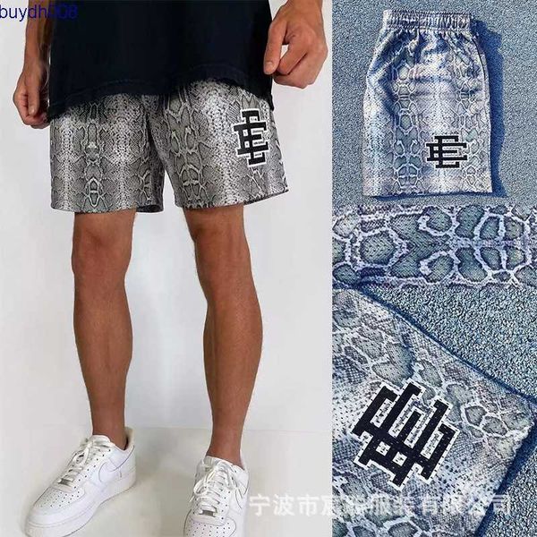 

american west coast style men's casual shorts fashion brand eric emanuel ee 22s python and women's loose sports outdoor leisure qu, White;black