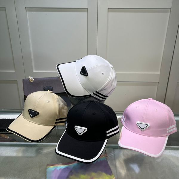

titanium sport accessories ball caps casual dome cap designer spring hats letter striped for woman 4 color adjustable