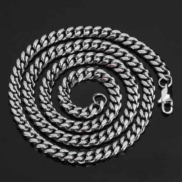 

rock cuban necklace chains hip-hop tide men's zircon-microencased silver 4/5/6mm stainless steel for men and women iced out jewelry