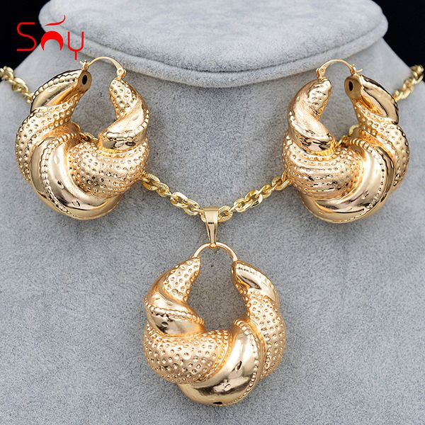 

earrings necklace sunny jewelry women big sets pendant romantic geometric for wedding copper findings 230105, Silver