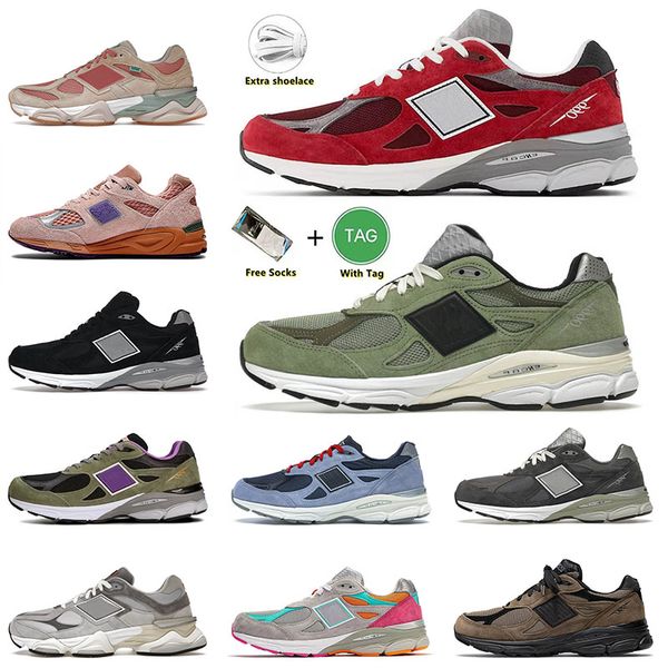 

new quality 990 v3 running shoes og sneakers 990v3 miusa teddy santis scarlet jjjjound olive mens women 9060 rain cloud grey athletic traine, White;red