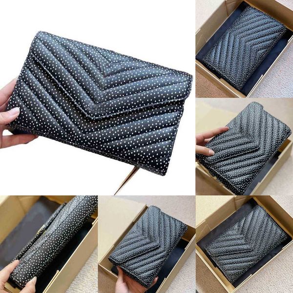 

new shoulder bag designer handbags tote crossbody bags leather handbag women underarm bag diamond lady envelope purse 220527