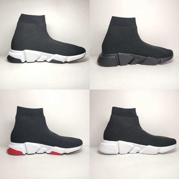 

boots putian sneakers paris high elastic brand socks shoes men's and women's dad, Black