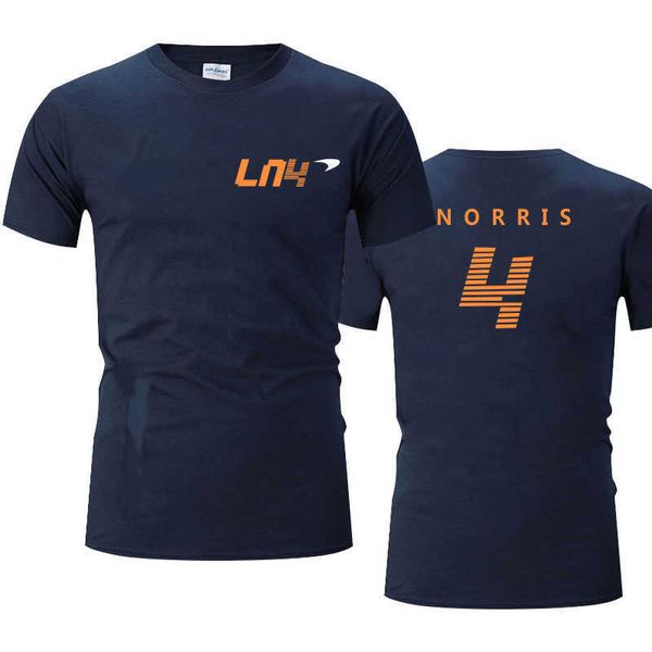 

2023 f1 team formula one t shirt men's cotton summer men and women short-sleeved mclaren lando norris moto motorcycle racing suit c6vw, White;black