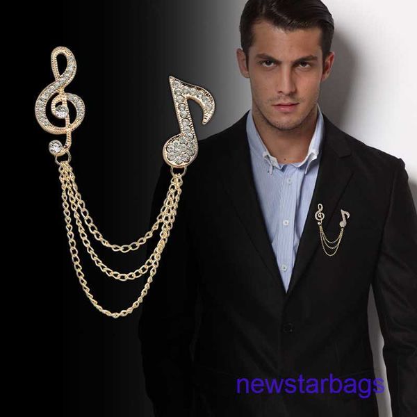 

factory outlet wholesale brooches 2023 jewelry pin note full diamond exquisite needle collar, Gray