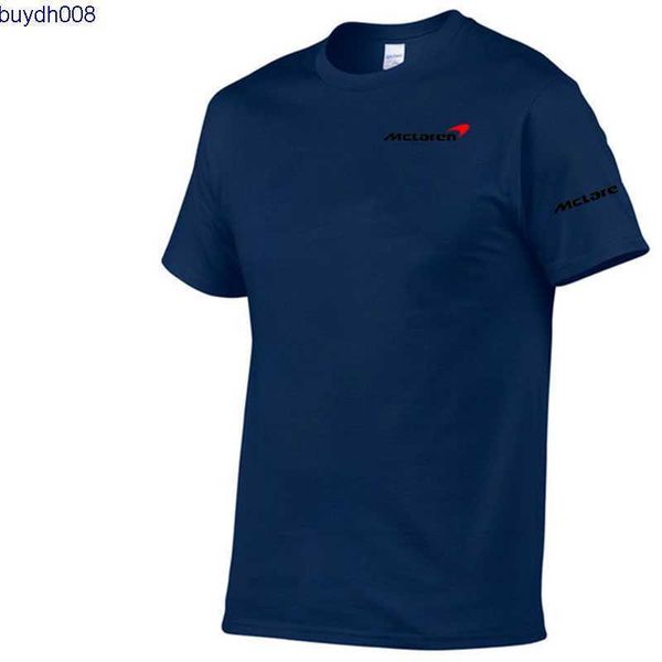 

2023 f1 team formula one t shirt men's summer new solid color short-sleeved mclaren racing suit casual sports, White;black