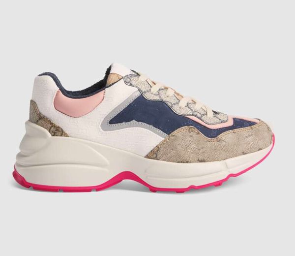 

new color blocking luxury shoes rhyton series women's sneakers 620185