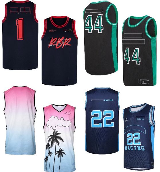 

men's t-shirts 2022 new f1 t-shirt formula 1 racing fans t-shirts summer men's sports vest fashion sleeveless jersey oversized out, White;black
