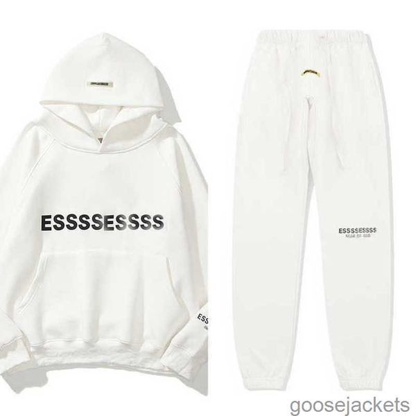 

men's brand luxury tracksuits sweatshirts letter essentials hoodies men women sportswear pants suit hooded sweater casual pullover83uw, Gray