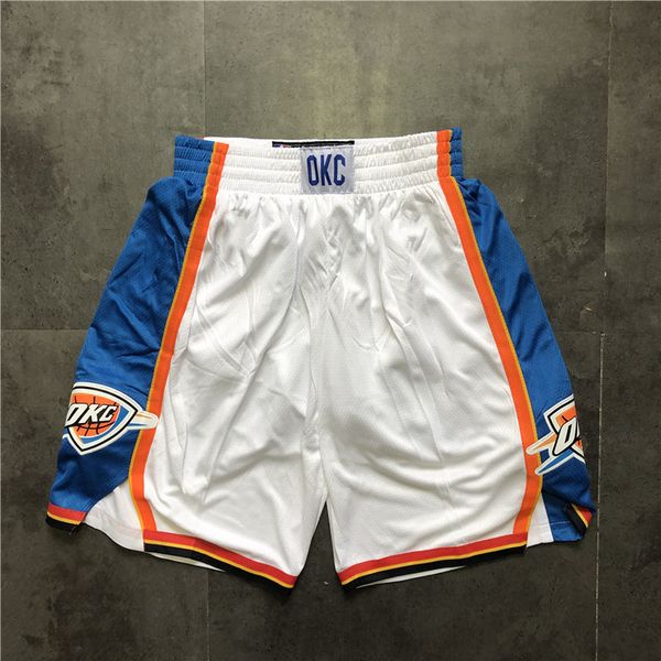 

oklahoma''city thunder''shorts portland''trail blazers''mens throwback basketball jersey shorts pock, White;black