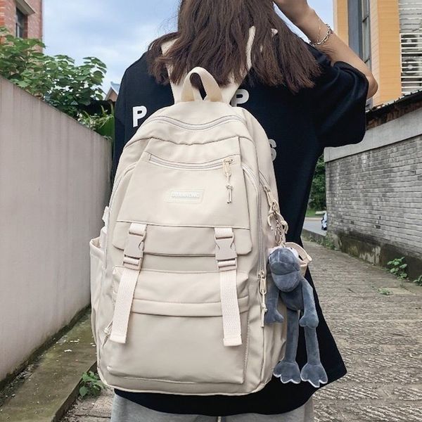 

school bags fashion men women backpack waterproof nylon rucksack for teenager schoolbag kawaii bag girl lovers travel shoulder mochila 23010