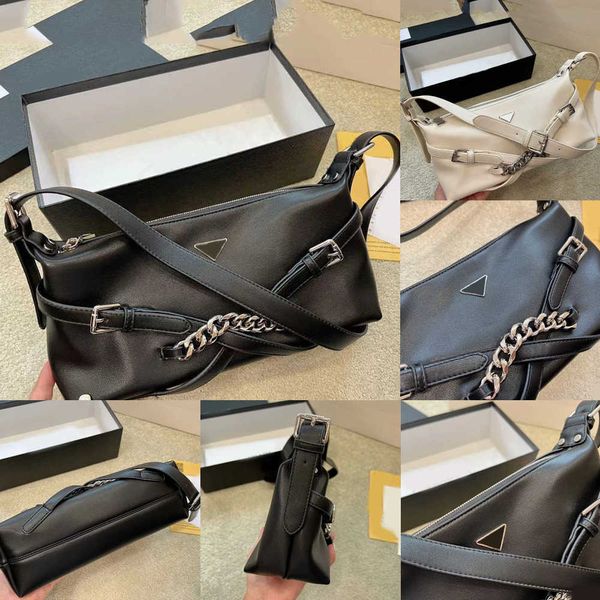 

pbag triangle logo shoulder bags womens designer bag motorcycle baguette underarm bags luxurys handbag square buckle crossbody tote bag purs