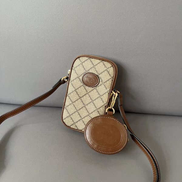 

men's and women's shoulder bag designer classic decor mobile phone bag wallet