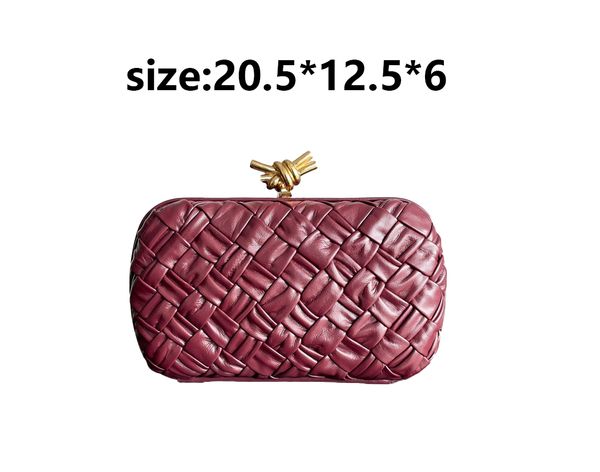 

designer bag luxury black leather knitting clutch bag knitting