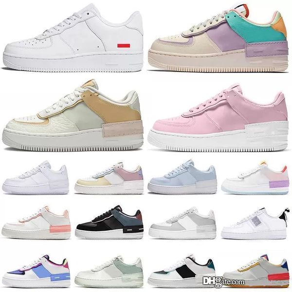 

with box og 1 running shoes platform sneakers men women one triple white black utility red pale ivory coral pink mens trainers outdoor shoe