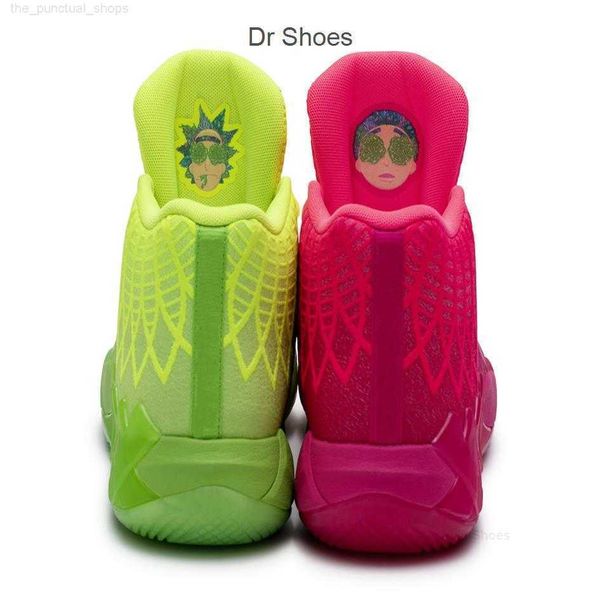 

grade school lamelo ball mb1 rick morty men basketball shoes for queen city black red grey sport shoe trainner s282s