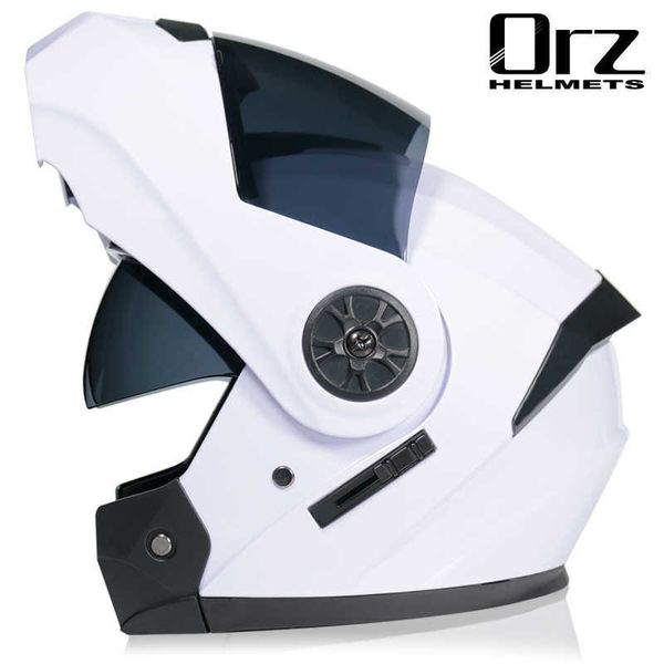 

double shield modular helmet flip up helmets motorcycle open full face cascos para moto motocicleta capacete 0105