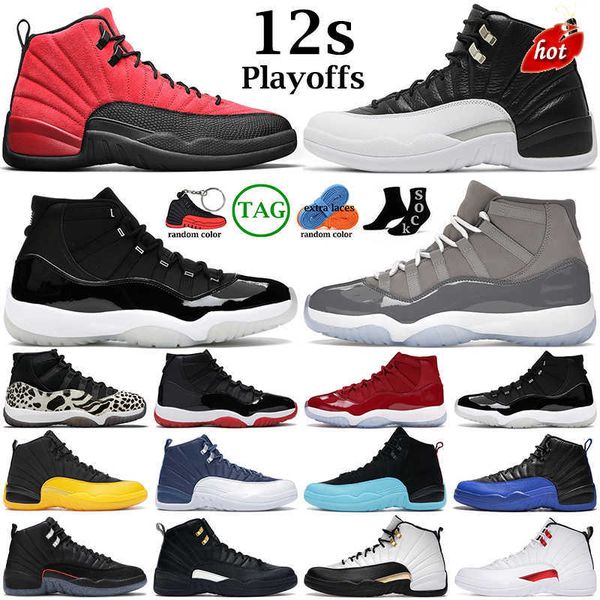 

jumpman og mens basketball shoes 12s 12 playoffs royalty taxi utility grind the master 11s cool grey bred concord legend blue bright citrus, Black