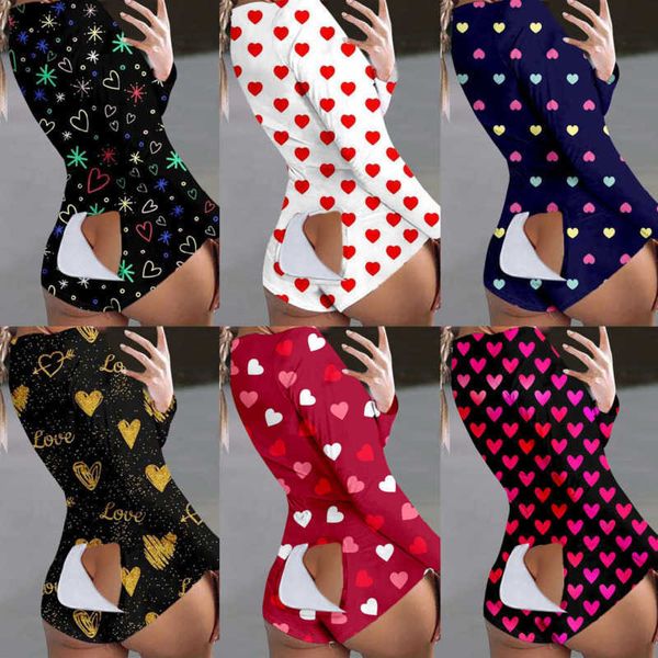 

women jumpsuits rompers designer valentines pajama onesies nightwear bodysuit workout button back flap printed short pants plus size3xl, Black;white