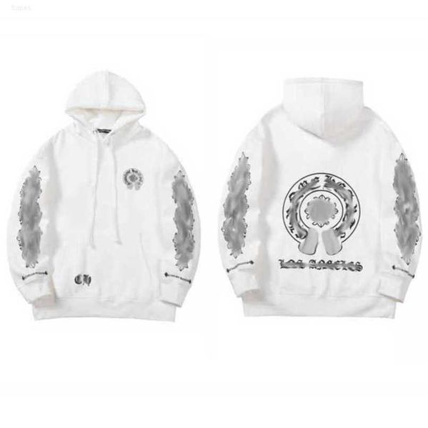 

men's luxury fashion sweatshirts designer classic hoodies ch zipper hooded sweater cross pullover sanskrit hoodie casual men women coa, Black