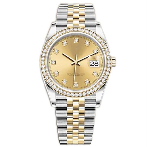 

watchbr-41mm 36mm automatic mechanical 31mm 28mm quartz customizable mens watches bezel stainless steel women diamond lady watch238a, Slivery;golden