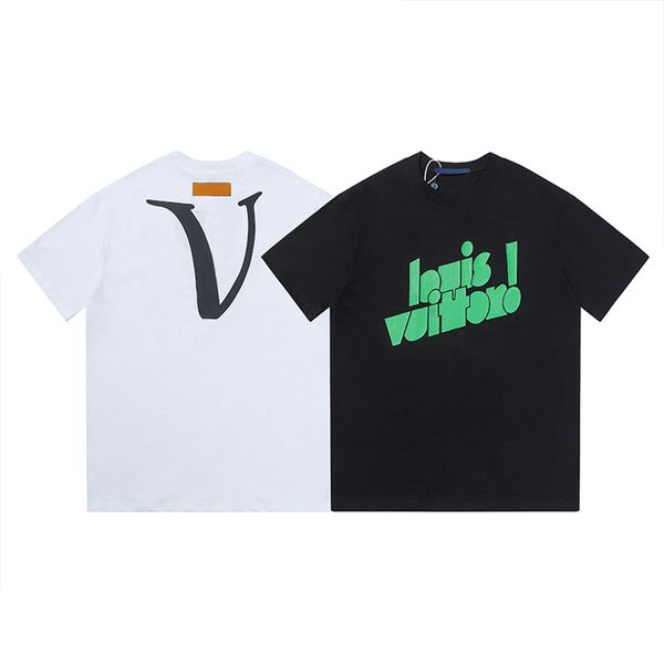 

man t shirts short designer summer mens shirt tees with letters printed tshirts men size s-xxl 2 color option, White;black