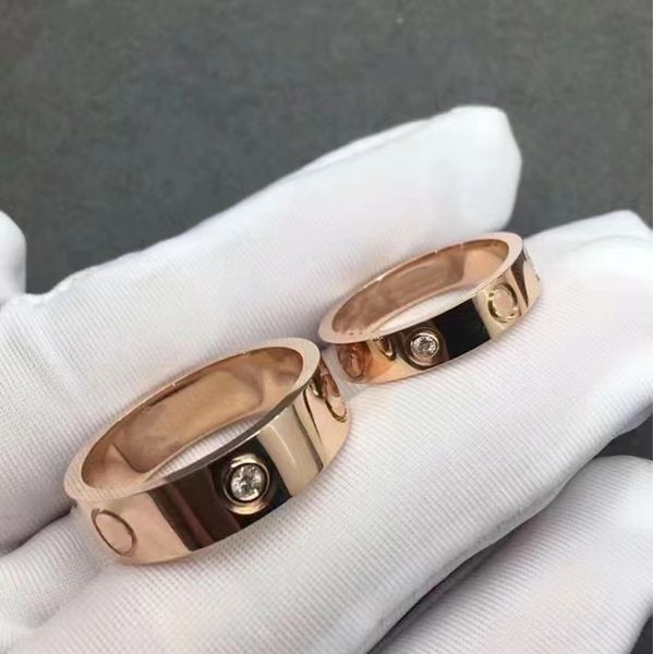 

rings woman designer lovers ring luxury jewelry width 4 5 6mm titanium alloy gold plated diamond craft fashion accessories never fade nojewe, Silver