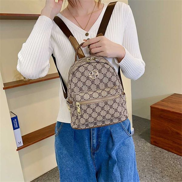 

women's spring and autumn large capacity old flower letter college students fashion backpack 75% off online sales