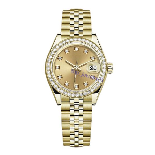 

womens watch luxury designer diamond watch automatic mechanical sliding size 36mm 31mm 28mm stainless steel strap waterproof movement watche, Slivery;golden