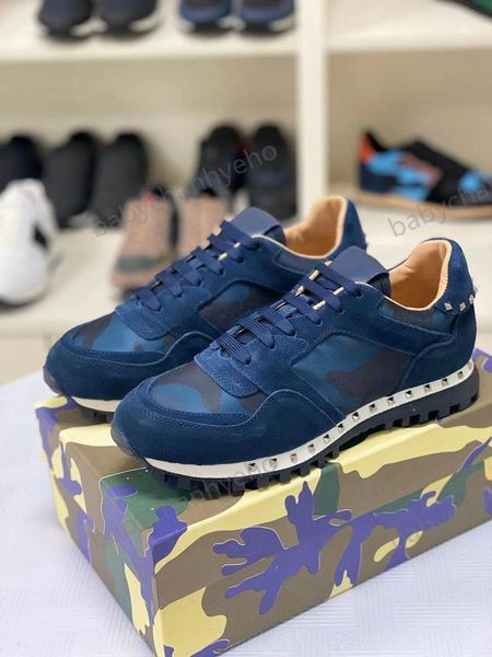 

shoes wholesale mens women progettista real leather lusso camouflage marque sneaker fashion rubber valentinoes valentinoity hbo, Black