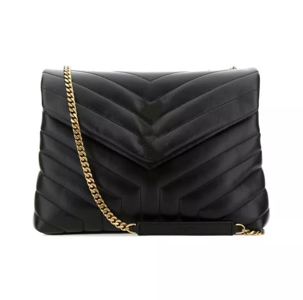 

loulou bag fashion designer luxury bags real leather messenger bag chain shoulder crossbody size 32/11/22cm bronze/white steel/black gun met