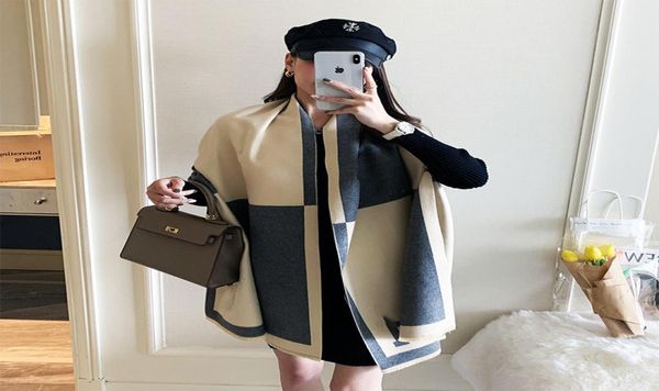 

new classic design womens shawls cashmere scarf for men and women winter scarfs big letter pattern pashminas shawls scarves2213347, Blue;gray