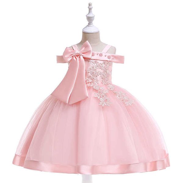 

girl's dresses 2021 new girl embroidery silk princess dress for baby girl flower elegant girls dresses winter halloween kids dresses cl, Red;yellow
